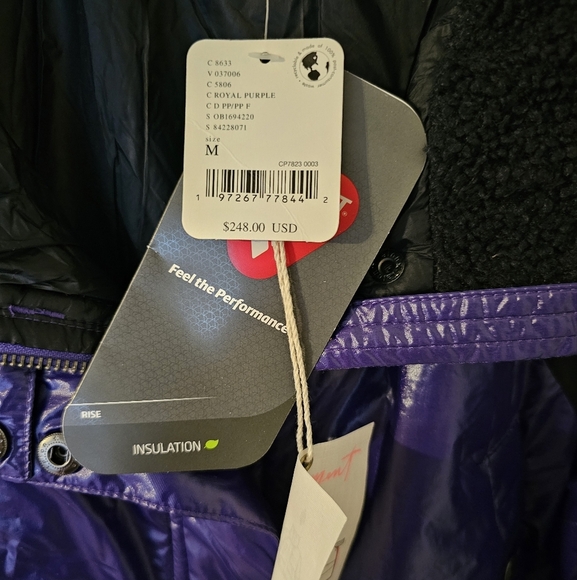 Free People NWT FP Movement Vagabond Fleece Bomber Jacket Purple Size M - Picture 2 of 11